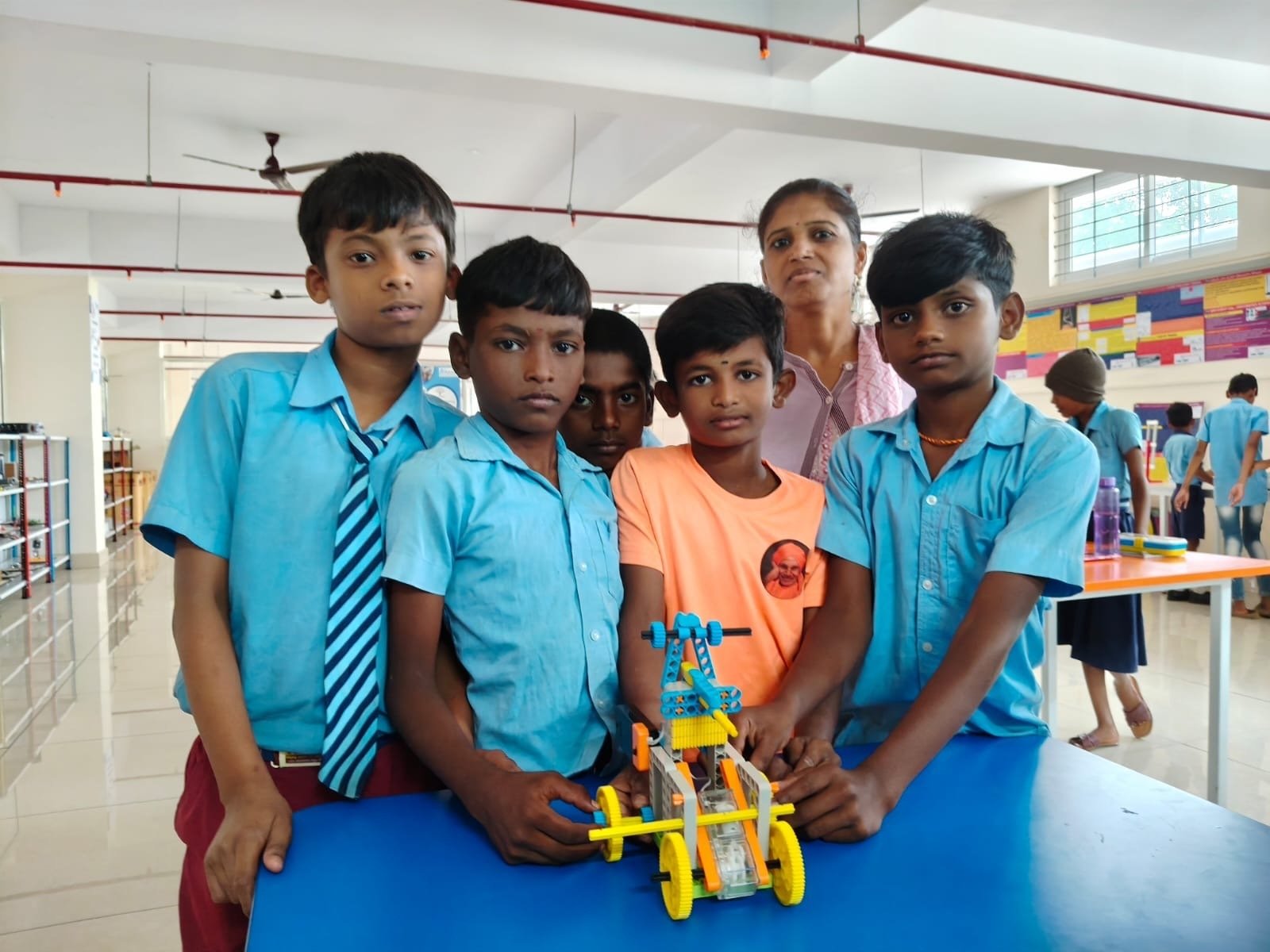 Students participating in a technology workshop